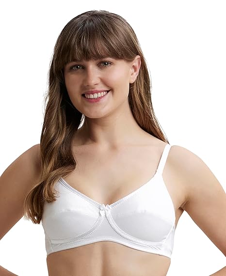 Jockey 1242 Women’s Wirefree Cotton Bra – Medium Coverage Cross-Over Everyday Fit